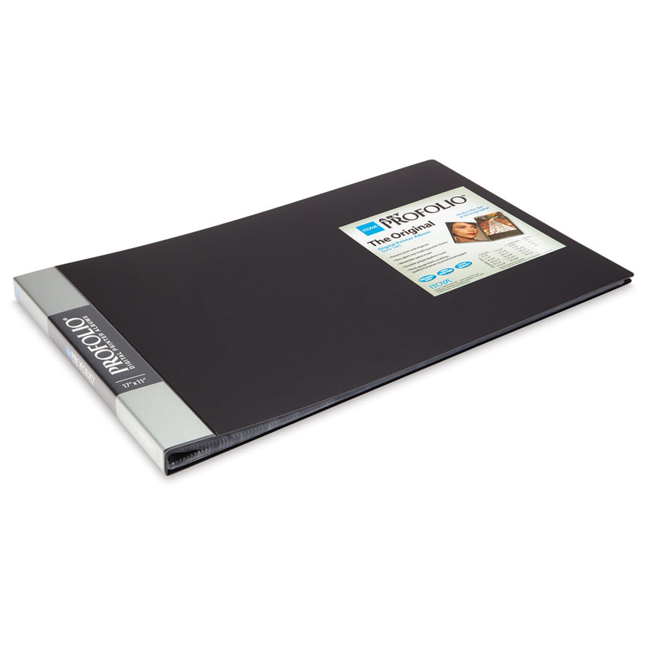 Itoya Original Art Profolio - 11" x 17", Black, Landscape, 24 Pages